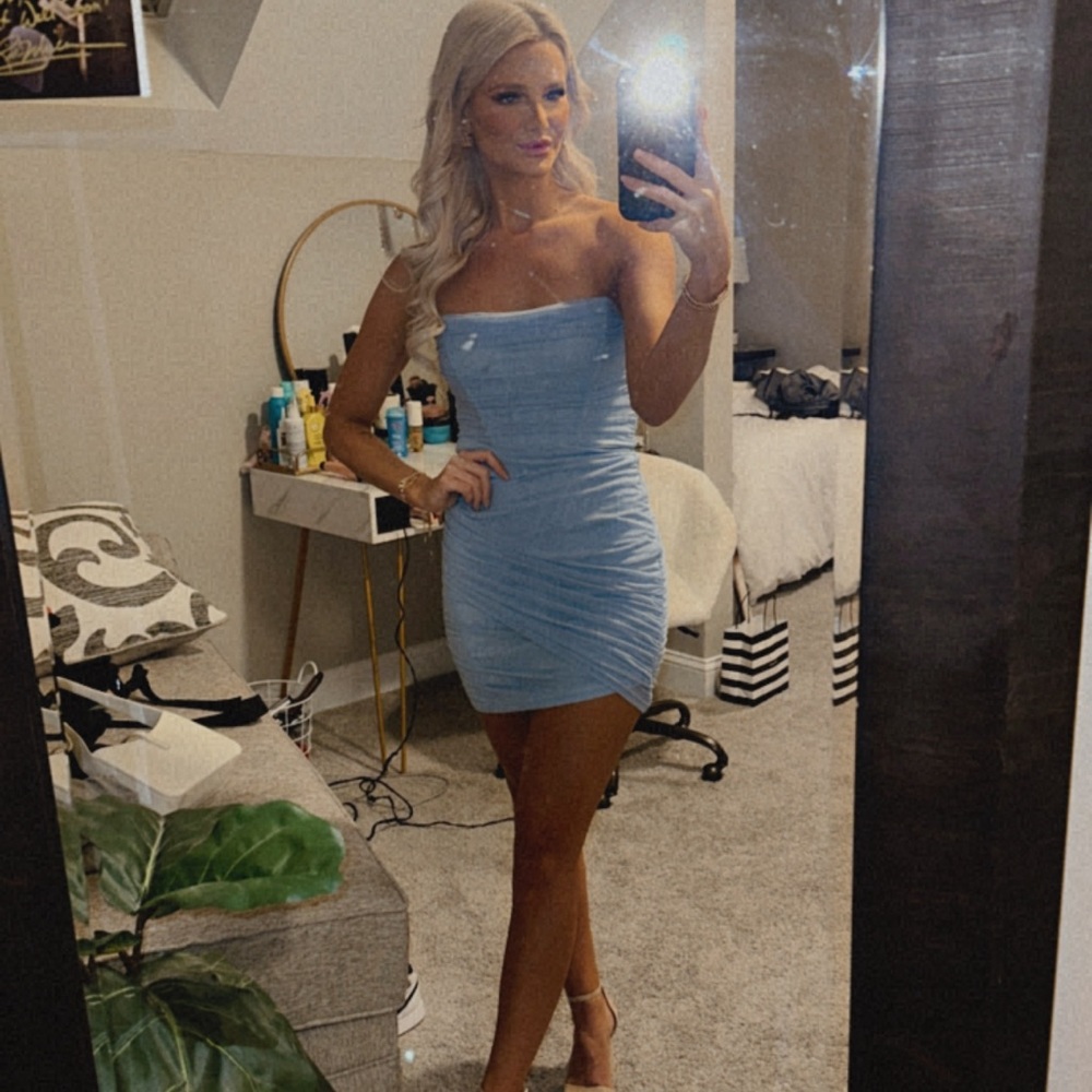 Beautiful light blue mini dress